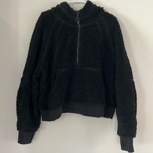 Lululemon Scuba Oversized Sherpa 1/2 zip hoodie - Black - Size XL/XXL